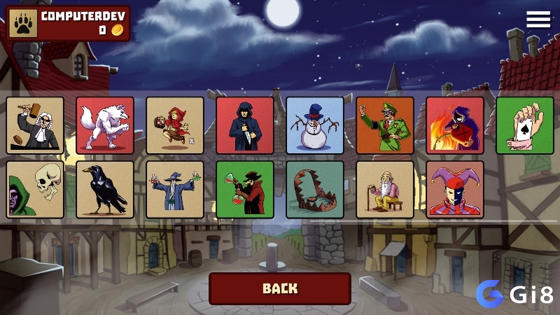 Các vai trò trong game sẽ được phân bổ ngẫu nhiên cho những người chơi, mỗi vai trò sẽ có chức năng khác nhau