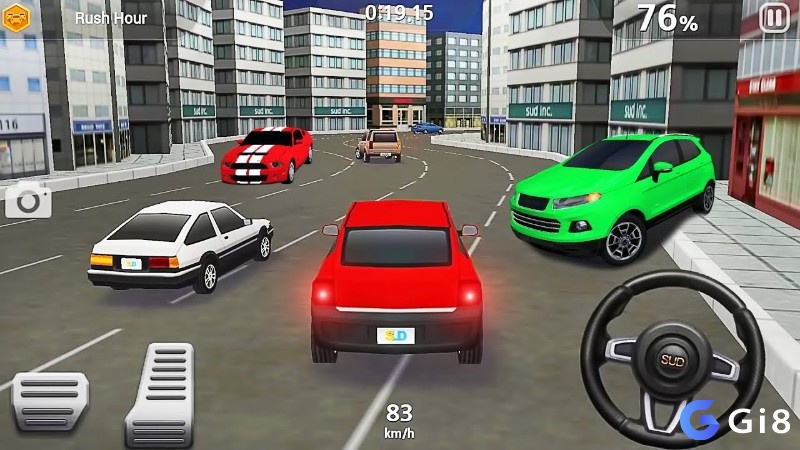 Đồ họa trong Dr. Driving 2 đơn giản, dễ tiếp cận, ít các chi tiết phức tạp
