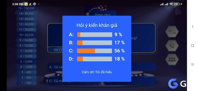 Quyền trợ giúp quen thuộc như hỏi ý kiến khán giả