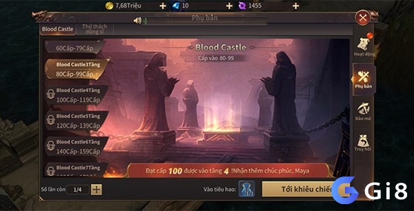 Chế độ phó bản Blood Castle trong MU: Vượt Thời Đại