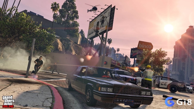 GTA V cho phép người chơi nhập vai và sống một cuộc đời khác trong thế giới hiện đại.
