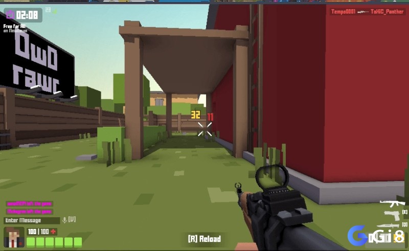 Game bắn súng FPS nền web tốc độ cao với đồ họa khối hộp và cộng đồng người chơi đông đảo trên toàn cầu