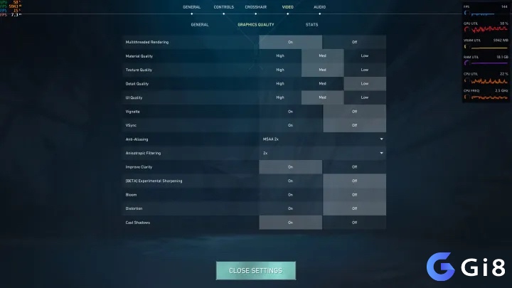 Người chơi nên chọn mức đồ họa thấp hơn khi chơi top game online PC nhẹ để giúp giảm lag và cải thiện FPS đáng kể.